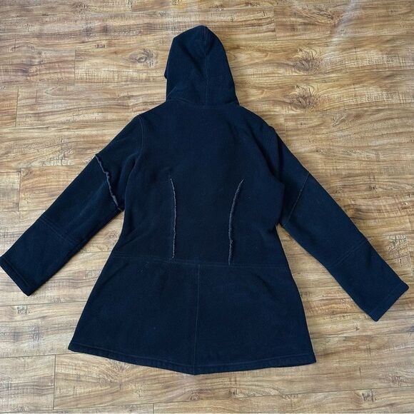 Athleta RARE Sherpa Longline Full Zip Hoodie Jacket Size Medium Black - Picture 11 of 15